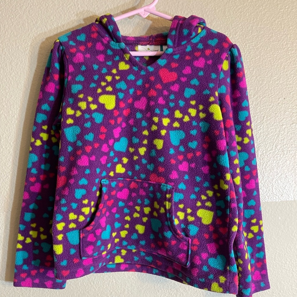 Jumping Beans Purple and Pink Heart Pattern Sweatshirt 6x